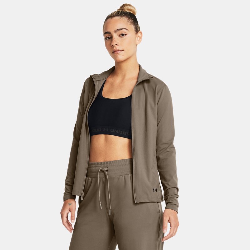 Chaqueta Under Armour Motion para mujer Taupe Dusk / Negro XL